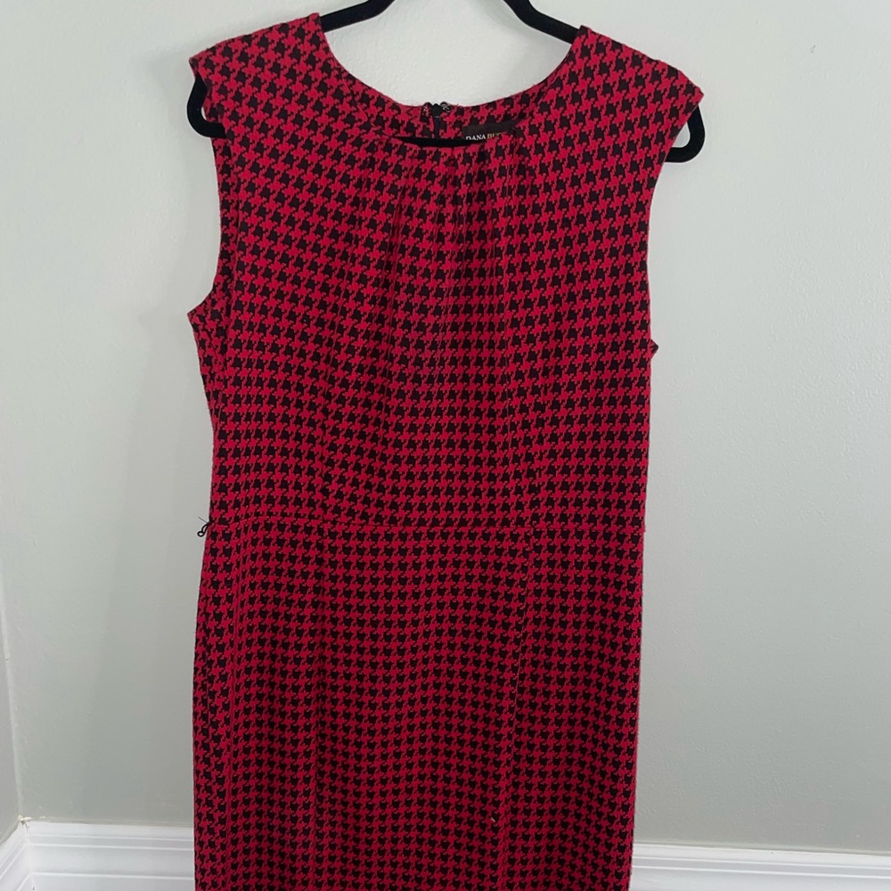 Dana Buchman Red Houndstooth dress